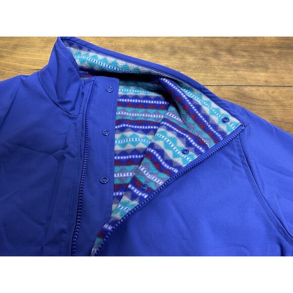 Patagonia Reversible Snap-T Glissade Pullover Harvest Moon Blue Sweatshirt - Picture 7 of 13